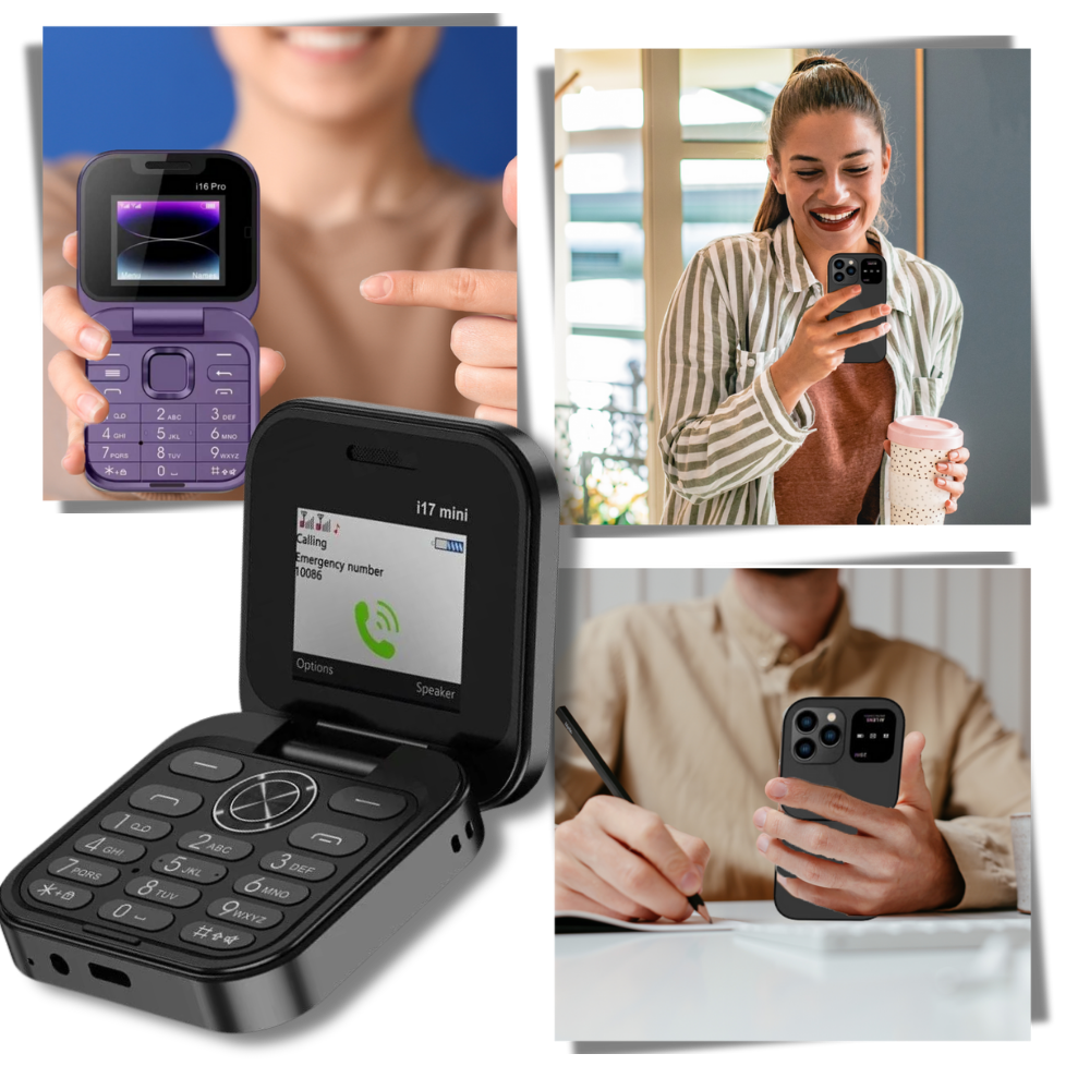 Compact flip phone Dual SIM - FlexFold