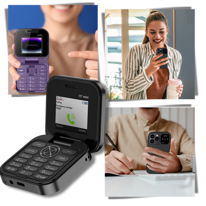 Compact flip phone Dual SIM - FlexFold