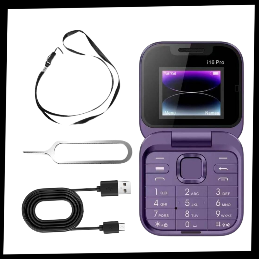 Compact flip phone Dual SIM - FlexFold