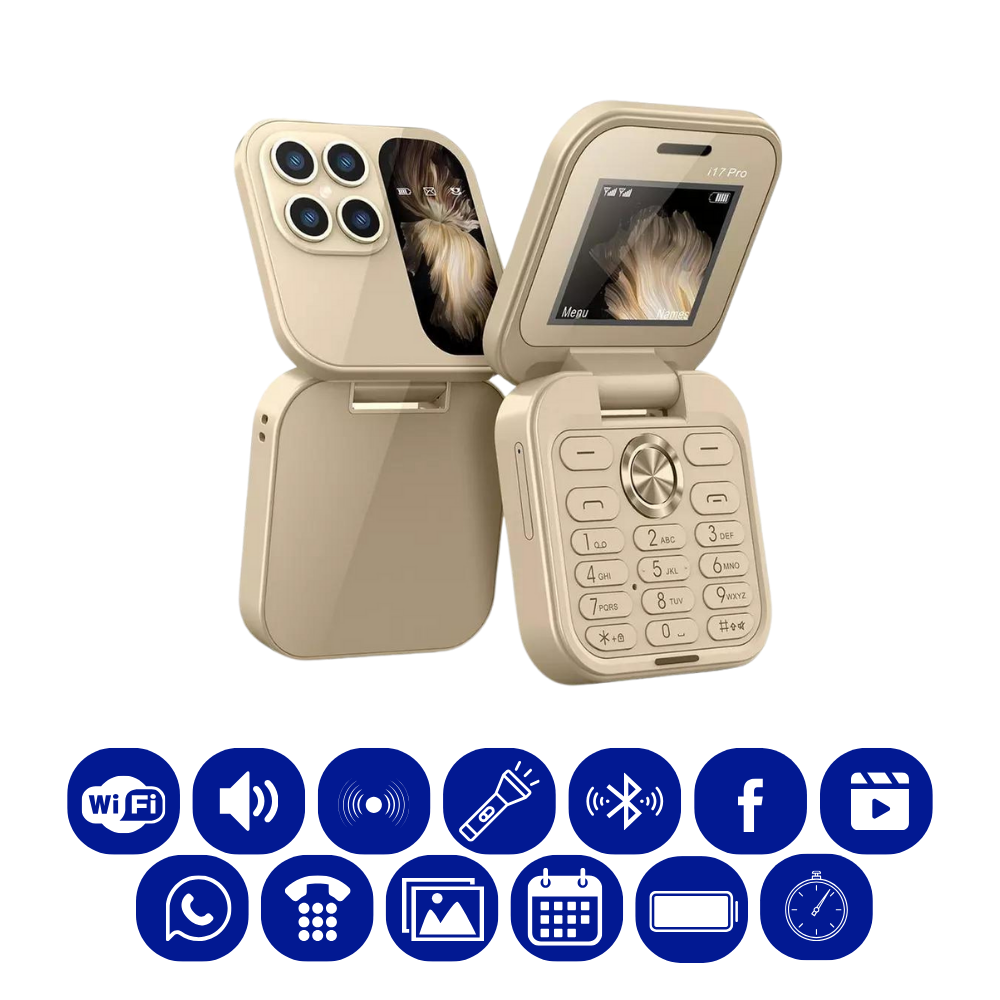 Compact flip phone Dual SIM - FlexFold