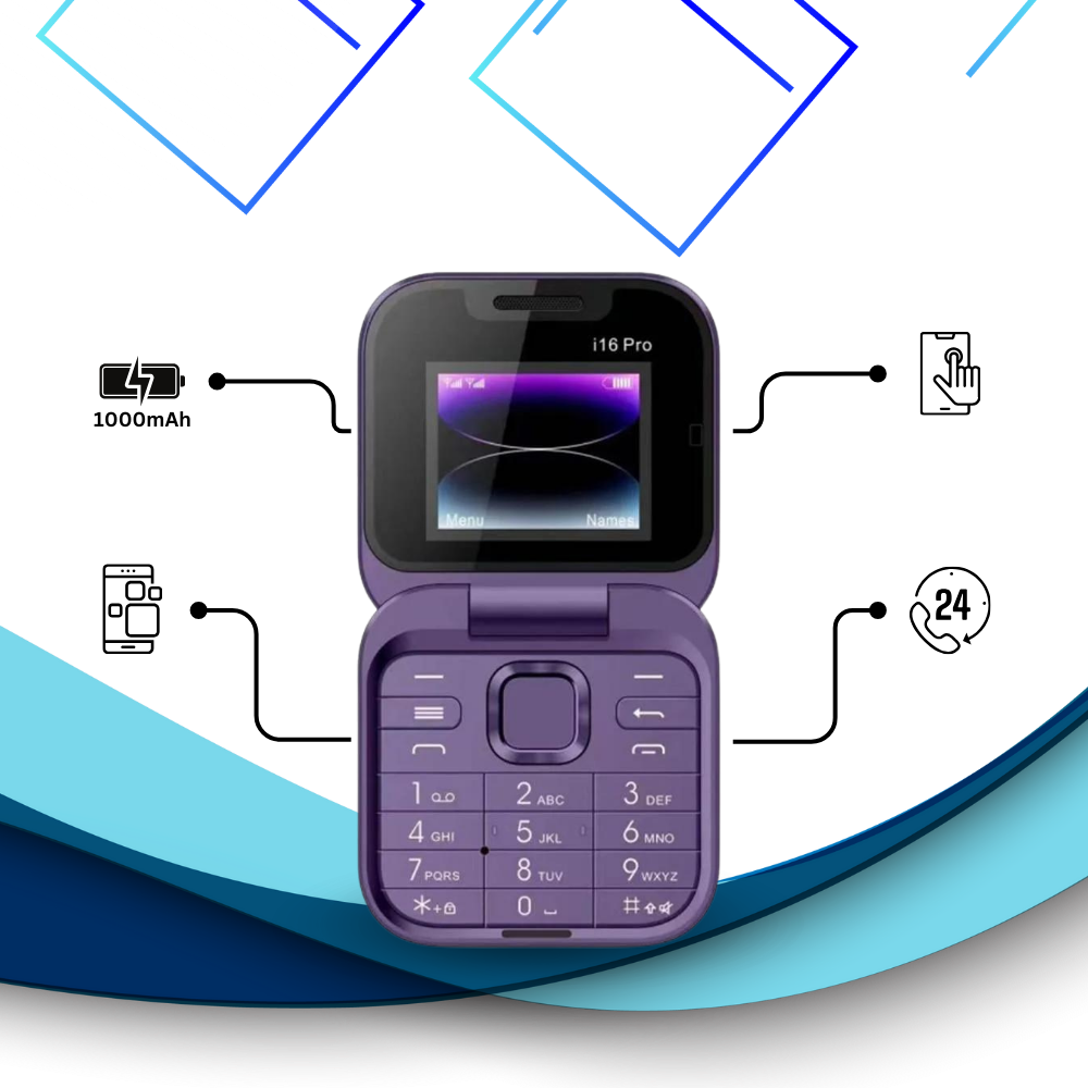 Compact flip phone Dual SIM - FlexFold