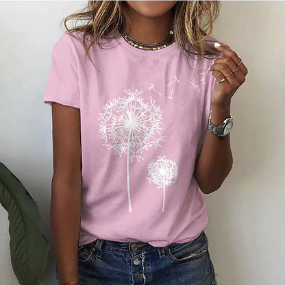 Comfortable women's t-shirt with round neck & soft fabric – Rhea