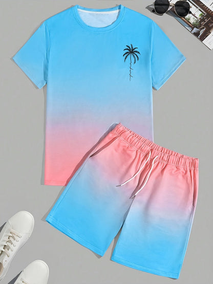 Trendy men's summer set consisting of a T-shirt and shorts - CoolFlex