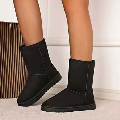 Warm Slip-On Boots with Fleece Lining - Aria