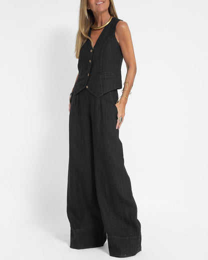 Ladies' summer set with top and shorts – Esmee