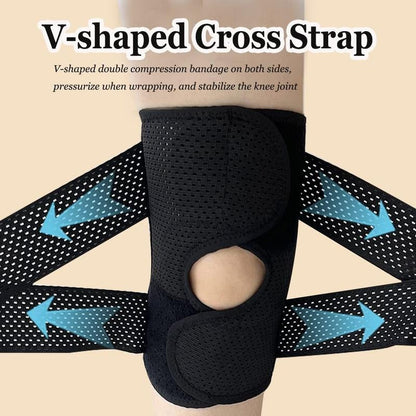 Knee Support Wrap with Adjustable Compression System 3