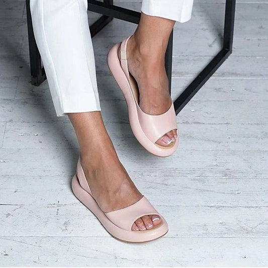 Orthopaedic ladies' comfort sandals with low heel – Livana