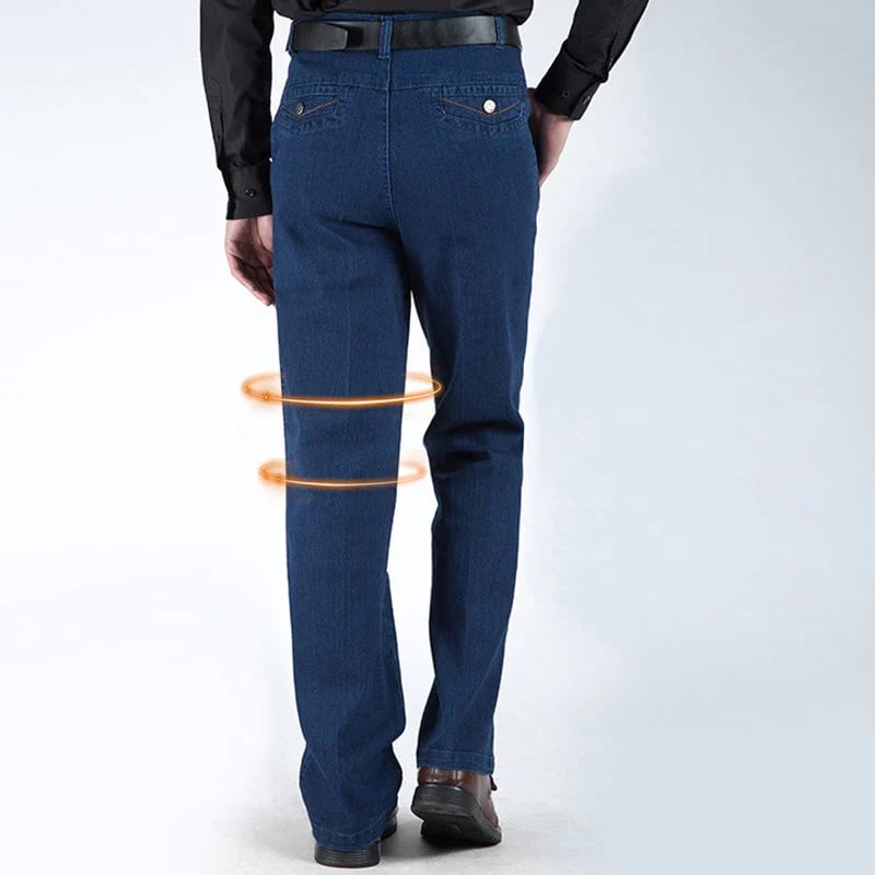 Men's High Waist Straight Leg Jeans – Tobias