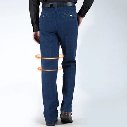 Men's High Waist Straight Leg Jeans – Tobias