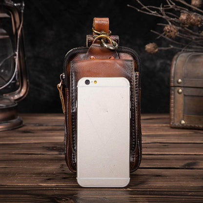 Men's genuine leather belt bag