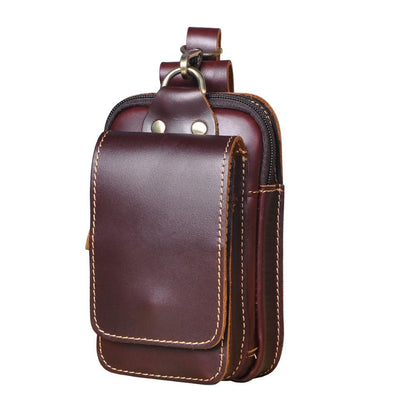 Men's genuine leather belt bag