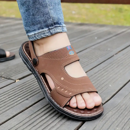 Stylish men's sandals with a heel strap – Strider
