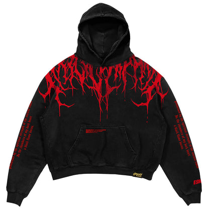 Oversized Heavy Hoodie with Print – Damon