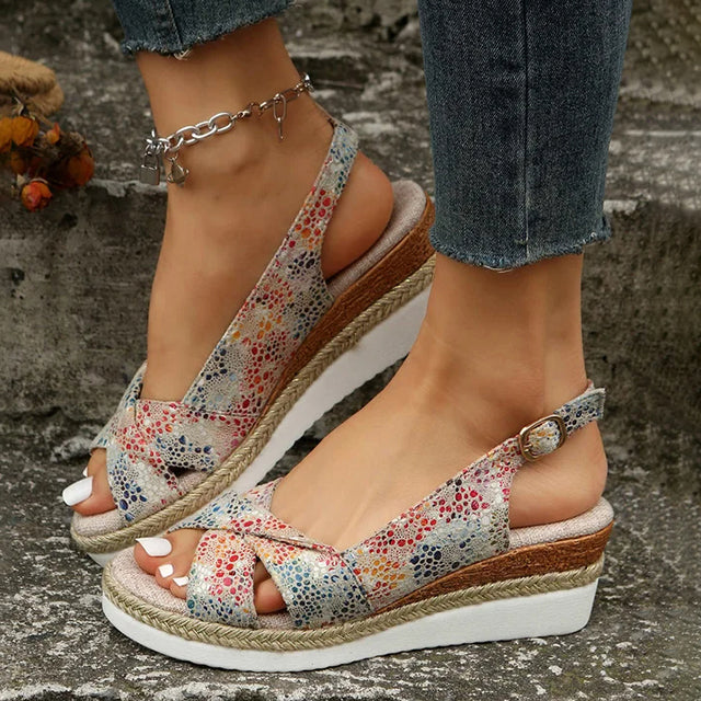 Sturdy Women's Wedge Sandals – Romy