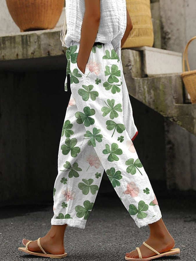 Women's comfort trousers with autumn print – Nova