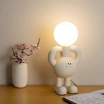 Playful Table Lamp with Glass Sphere - Glombra