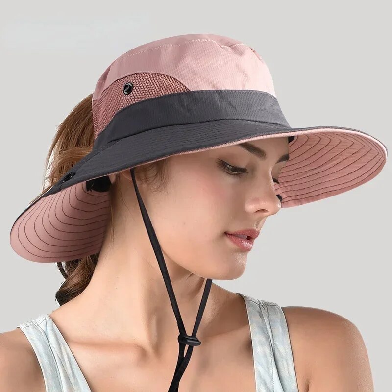 Stylish women's UV protection sun hat with a wide brim – Livia