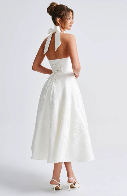 Floral Halter Midi Dress – Wedding Guest Occasion Dress 3