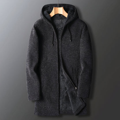 Warm Men's Fleece Jacket with Hood – Marcus