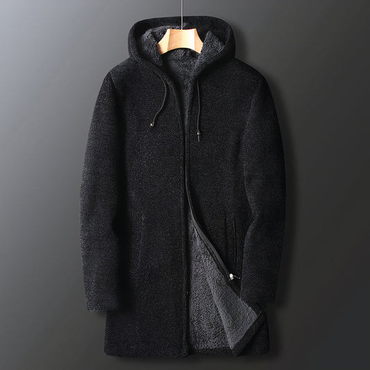 Warm Men's Fleece Jacket with Hood – Marcus