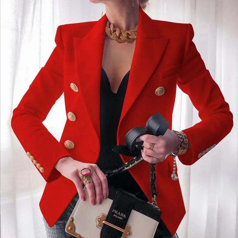 Classic Double-Breasted Women's Blazer - Amara