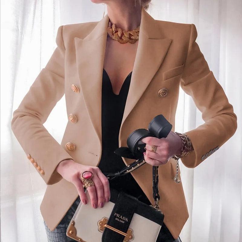 Classic Double-Breasted Women's Blazer - Amara