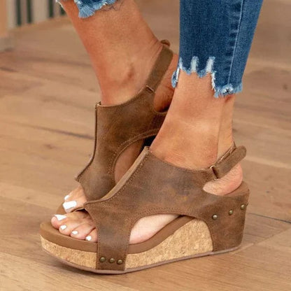 Fashionable Orthopaedic Women's Wedge Sandals - Lara Wegner