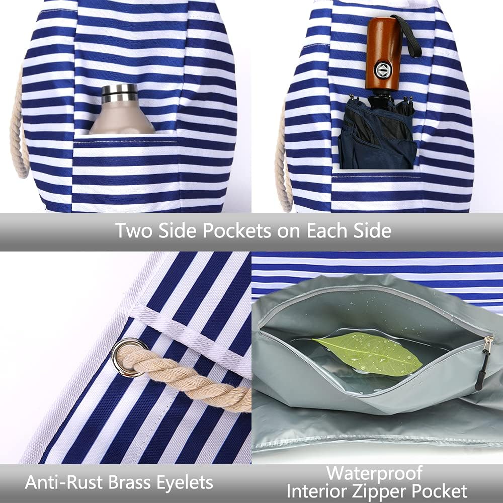 Waterproof Extra-Large Beach Bag with Bonus Travel Pouch – CoastCarry