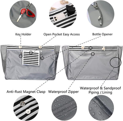 Waterproof Extra-Large Beach Bag with Bonus Travel Pouch – CoastCarry