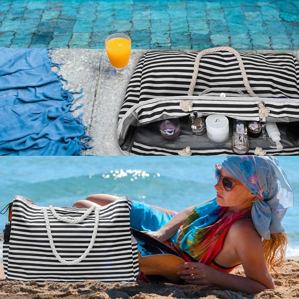 Waterproof Extra-Large Beach Bag with Bonus Travel Pouch – CoastCarry