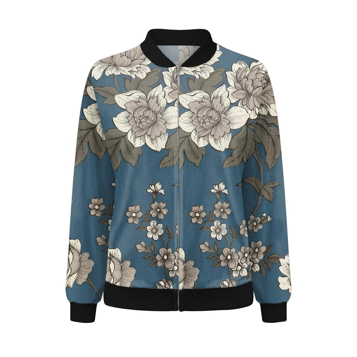 Women's autumn jacket with delicate floral pattern – Fiora