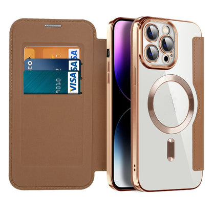Leather Flip Case with Magnetic Adsorption & RFID Protection – Valtrix (1+1 FREE)