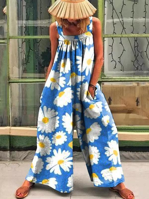 Sleeveless floral jumpsuit – Isabeau