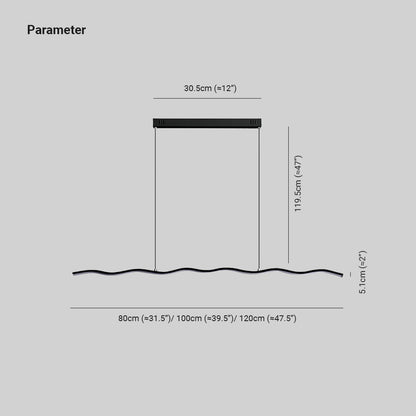 LED Pendant Light with Trendy Wave Design - WaveGlow