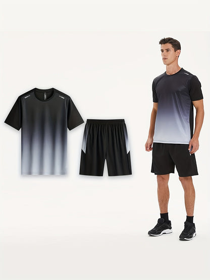 Breathable sports set for men with T-shirt and shorts - PowerMove