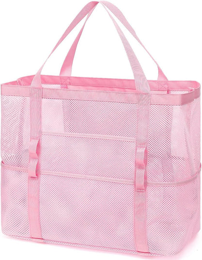 Buy 1, Get 1 FREE – Extra-Large Clear Mesh Beach Bag with 8 Pockets – ClearWave