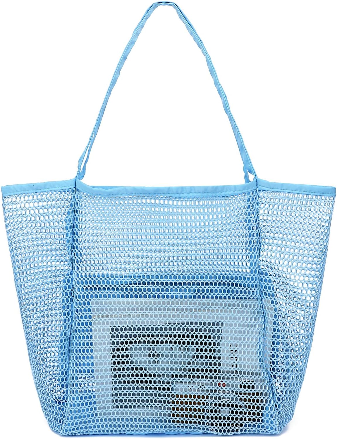 Buy 1, Get 1 FREE – Extra-Large Clear Mesh Beach Bag with 8 Pockets – ClearWave