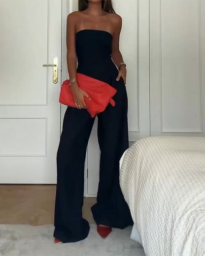 Strapless & Stylish Women's Jumpsuit for Every Occasion – Elina