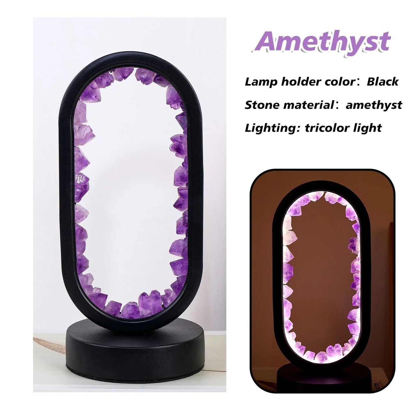Handmade Amethyst Lamp - Serenith