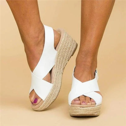Comfortable Orthopaedic Wedge Espadrilles - Clara