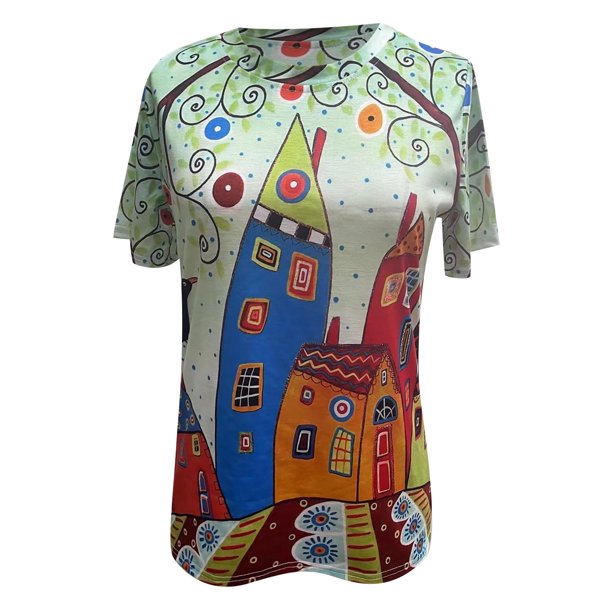 Light women's T-shirt with print for everyday and holiday - SummerFun