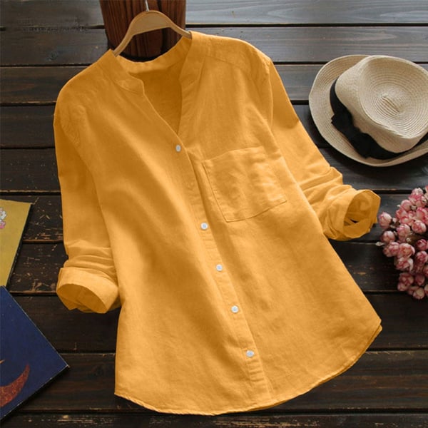 Ladies Linen Shirt with Long Sleeves – Isla