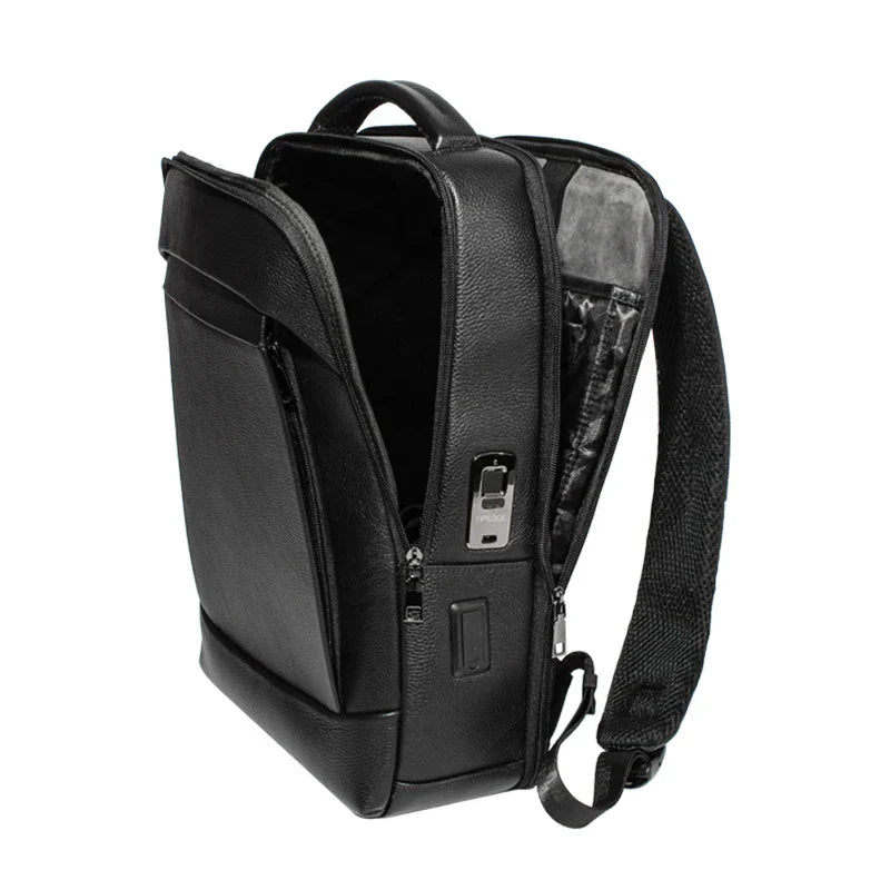 Men's business laptop rucksack with fingerprint lock – large capacity & anti-theft protection