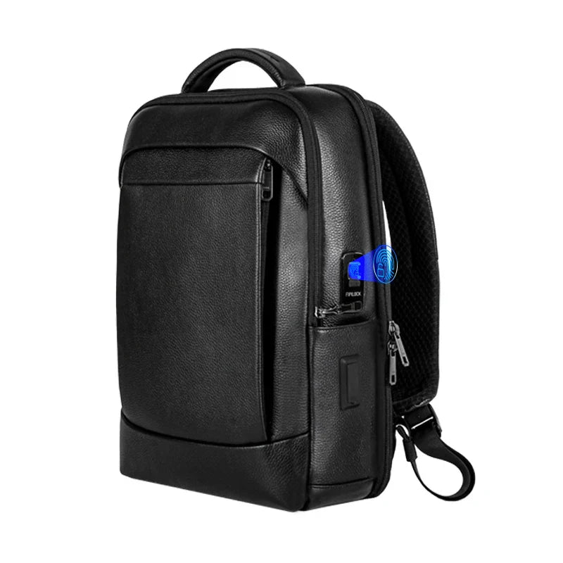 Men's business laptop rucksack with fingerprint lock – large capacity & anti-theft protection