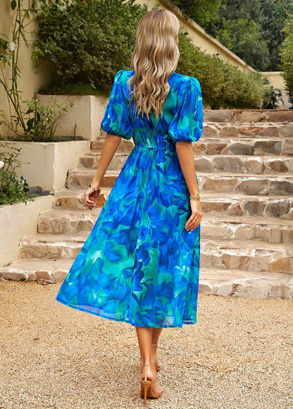 Autumn dress with V-neck – Sophie
