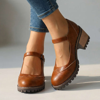 Vintage Women's Mary Jane Shoes with Adjustable Strap 2