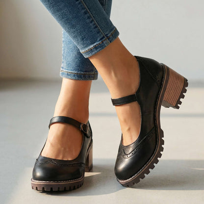 Vintage Women's Mary Jane Shoes with Adjustable Strap 1