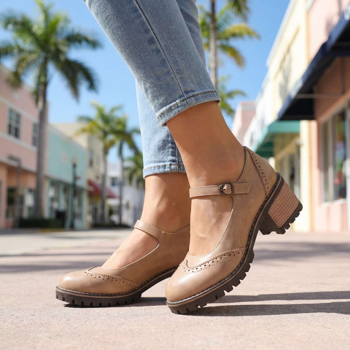 Vintage Women's Mary Jane Shoes with Adjustable Strap 9