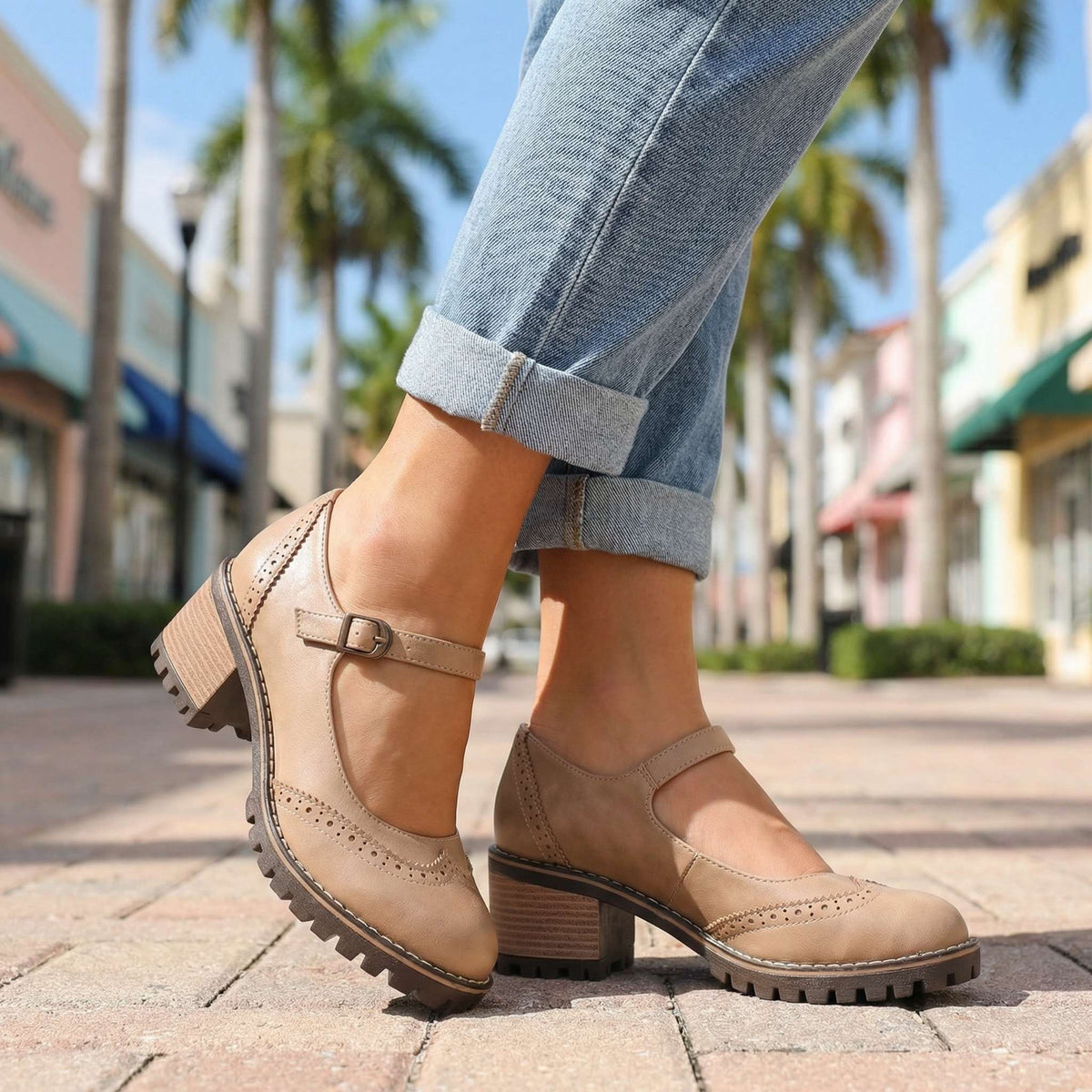 Vintage Women's Mary Jane Shoes with Adjustable Strap 6