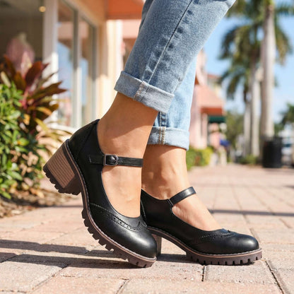 Vintage Women's Mary Jane Shoes with Adjustable Strap 4